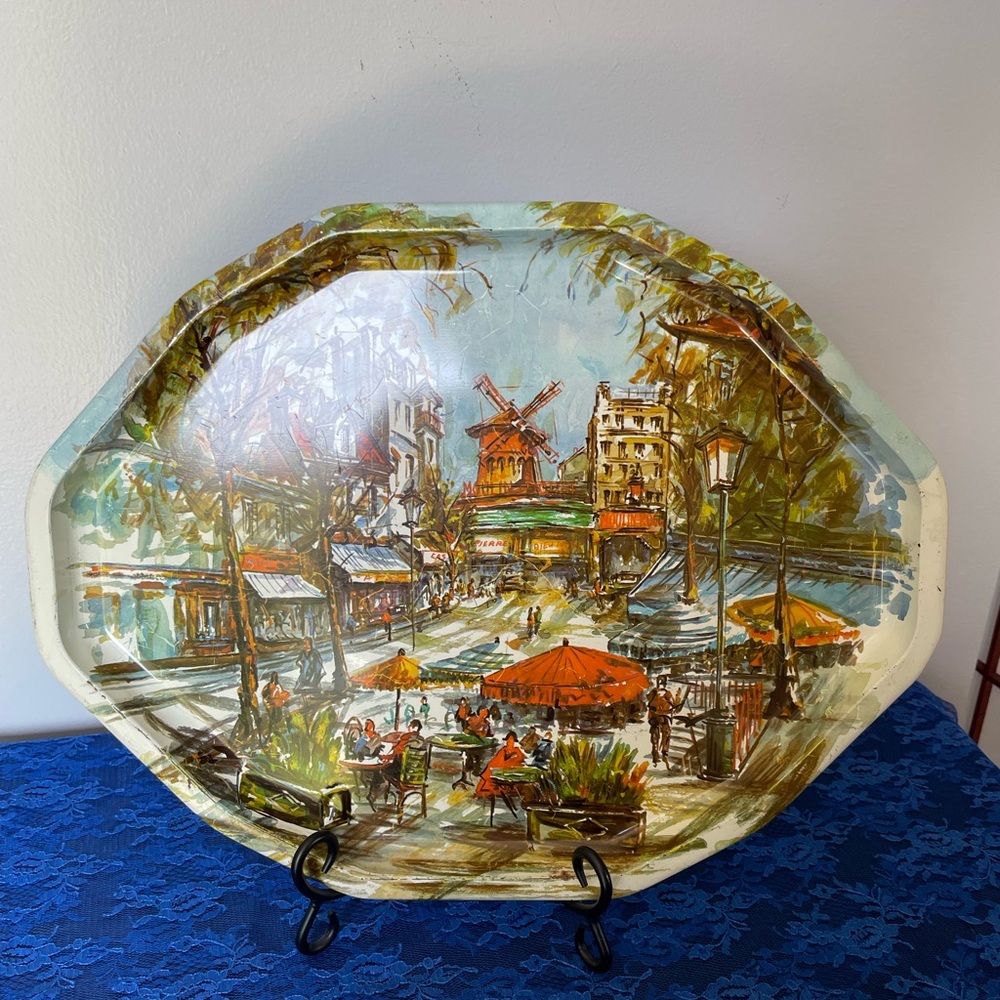 Vintage Daher Metal Serving Tray, 1970's
